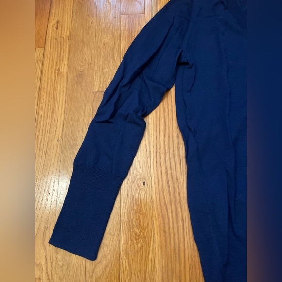 J. Crew Navy V-Neck Sweater Size Medium - Picture 2 of 9